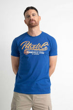 Royal blue round neck t-shirt - Image n°1