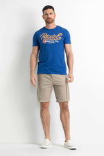 Royal blue round neck t-shirt - Image n°3