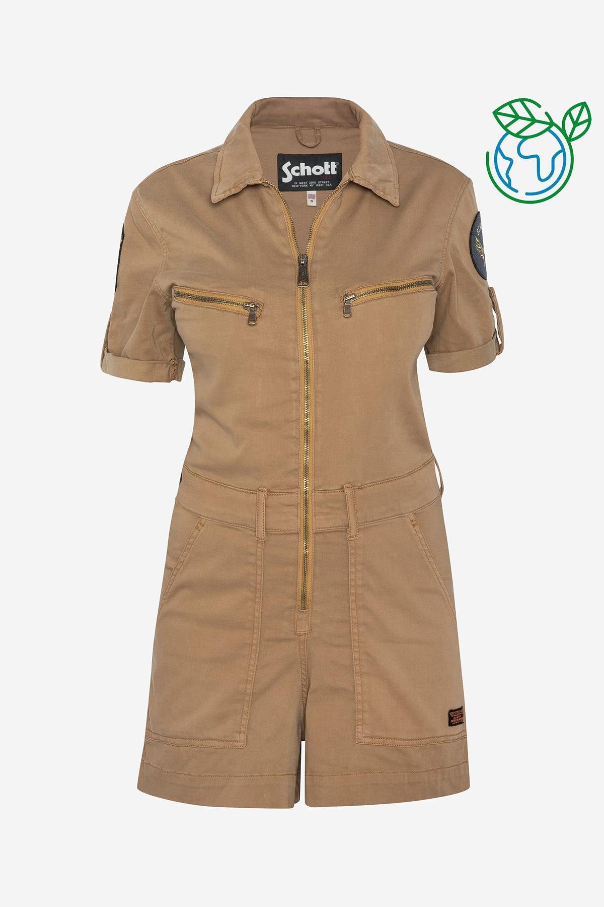 Women's military playsuit - Image n°1