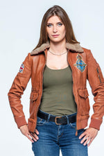 Soft havana sheepskin, RAF-inspired.Warm, froissée finish, timeless. - Image n°3
