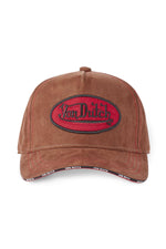 Vintage velvet brown cap - Image n°1