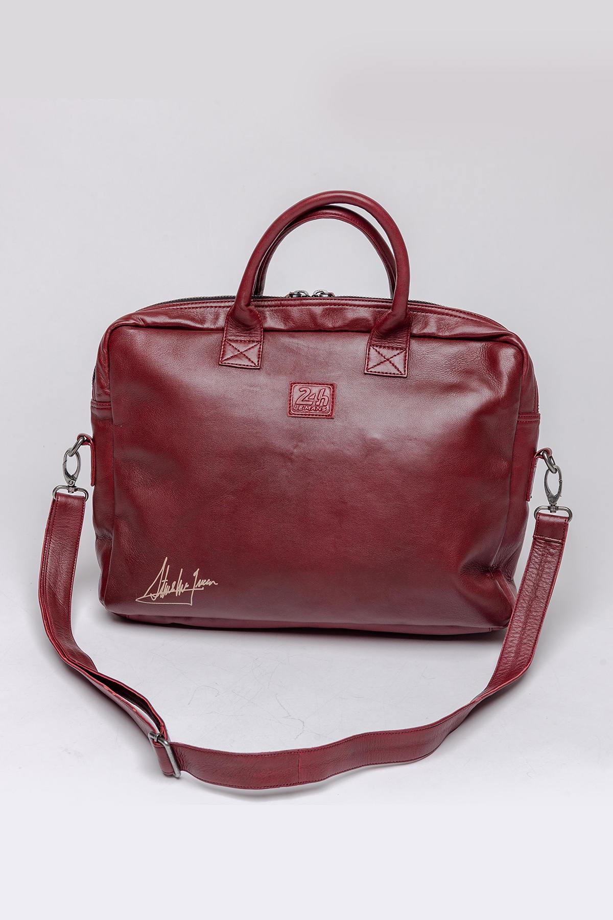 Steve McQueen red leather satchel 1971 - Image n°4