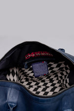 McQueen Blue Vintage Leather Travel Bag - Image n°4