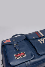 McQueen Blue Vintage Leather Travel Bag - Image n°5
