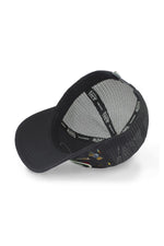Black cap with printed patterns - Image n°3