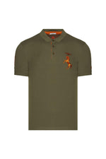 Cavallino Rampante khaki polo shirt - Image n°1