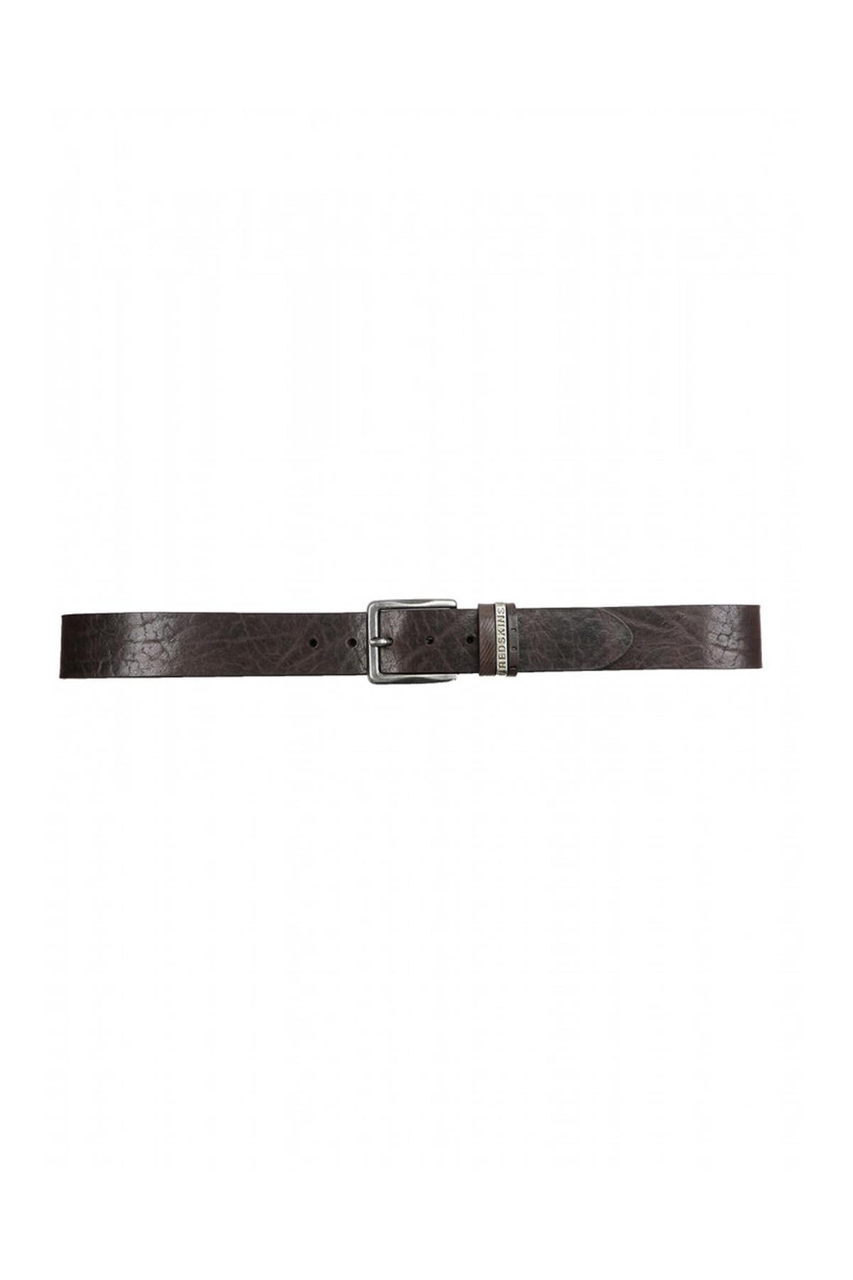 Brown cowhide leather belt - Image n°3