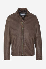 Brown vintage café racer style jacket - Image n°1