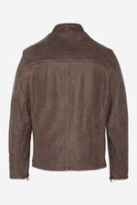 Brown vintage café racer style jacket - Image n°2