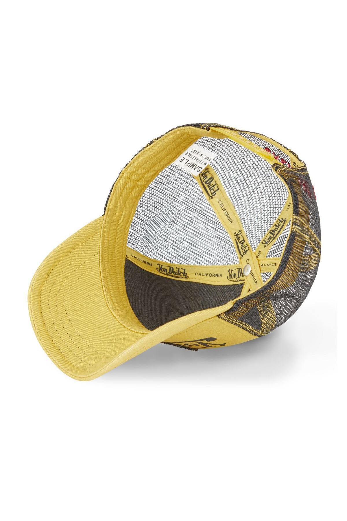 Yellow biker trucker cap - Image n°3