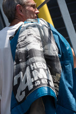 Sheep leather jacket inspired by 1966 Le Mans, Gitanes-blue accents. - Image n°7
