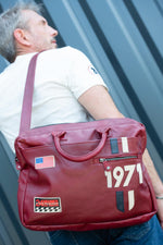 Steve McQueen red leather satchel 1971 - Image n°1
