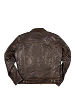 Vintage cowhide leather jacket - Image n°9