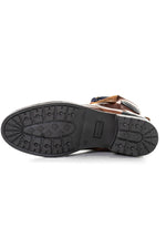 Elegant men's boots in aged brown leather - Image n°5