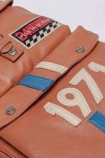 Cognac leather backpack Steve McQueen 1971 - Image n°2