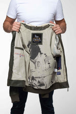 Steve McQueen Le Mans jacket in khaki leather - Image n°2