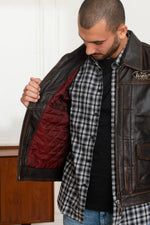 Vintage cowhide leather jacket - Image n°4