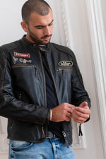 Jo Siffert leather jacket in goatskin - Image n°1