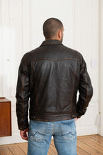Vintage cowhide leather jacket - Image n°5