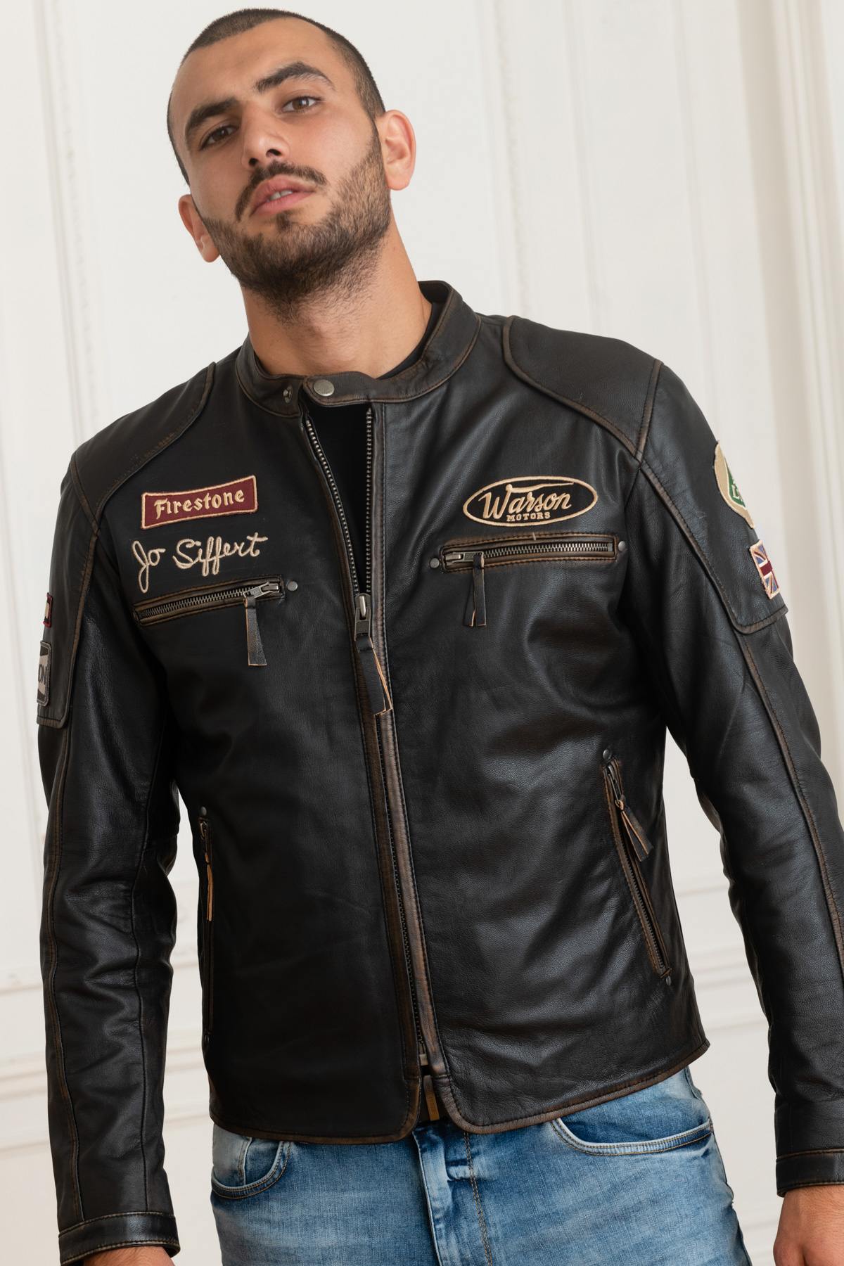 Jo Siffert leather jacket in goatskin - Image n°5