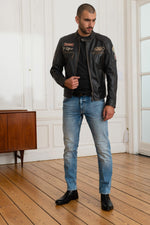 Jo Siffert leather jacket in goatskin - Image n°10