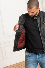 Jo Siffert leather jacket in goatskin - Image n°6