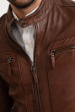 Porto brown lambskin Casey: lightweight, slim, perfect for mid-season. - Image n°7