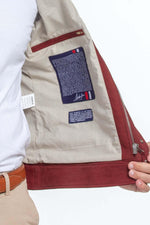 Dark red nubuck sheep leather jacket-Steve McQueen's racing legacy. - Image n°5
