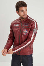 Red Racing Leather Jacket - Image n°2