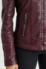 Burgundy Leather Jacket - Image n°5