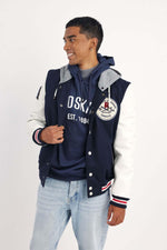 Redskins' Dunk Hatch: dark navy vachetta leather with white accents. - Image n°5