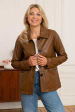 NANCY FAUVE 510: sheep leather, regular fit, buttoned elegance. - Image n°2