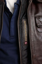 Redskins' Jaegger Alpha aviator jacket in glossy brown lambskin. - Image n°2