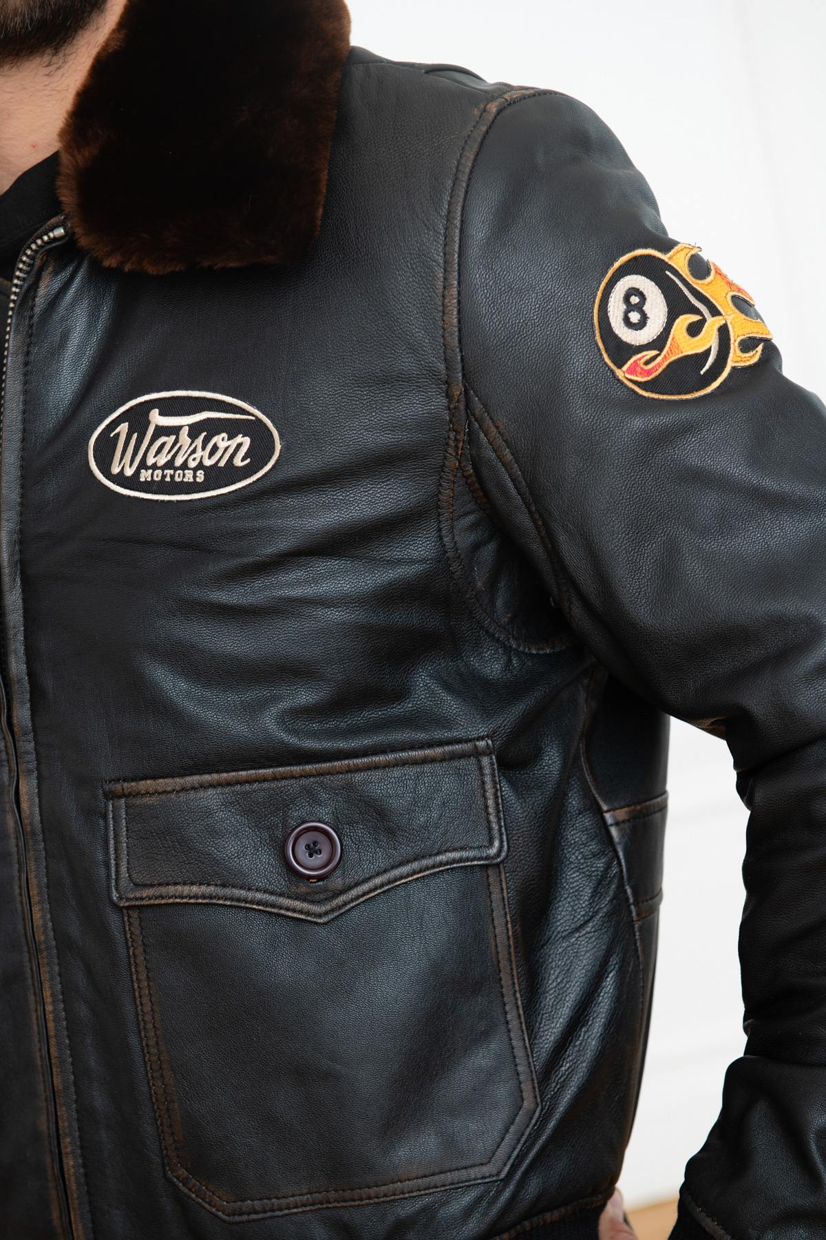 Type G1 aviator jacket in goatskin leather - Image n°10