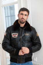 Type G1 aviator jacket in goatskin leather - Image n°1