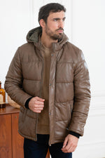 Maroon leather jacket by Oakwood: shearling and Thinsulate for warmth. - Image n°1
