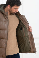 Maroon leather jacket by Oakwood: shearling and Thinsulate for warmth. - Image n°4