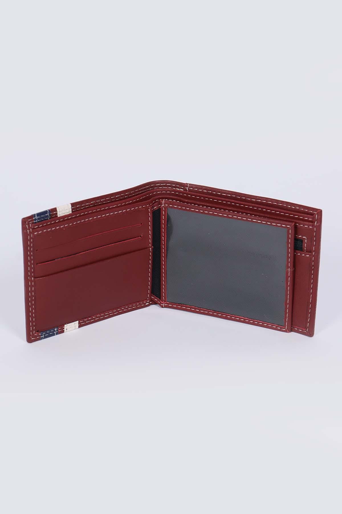 Dark red sheepskin wallet - Image n°2