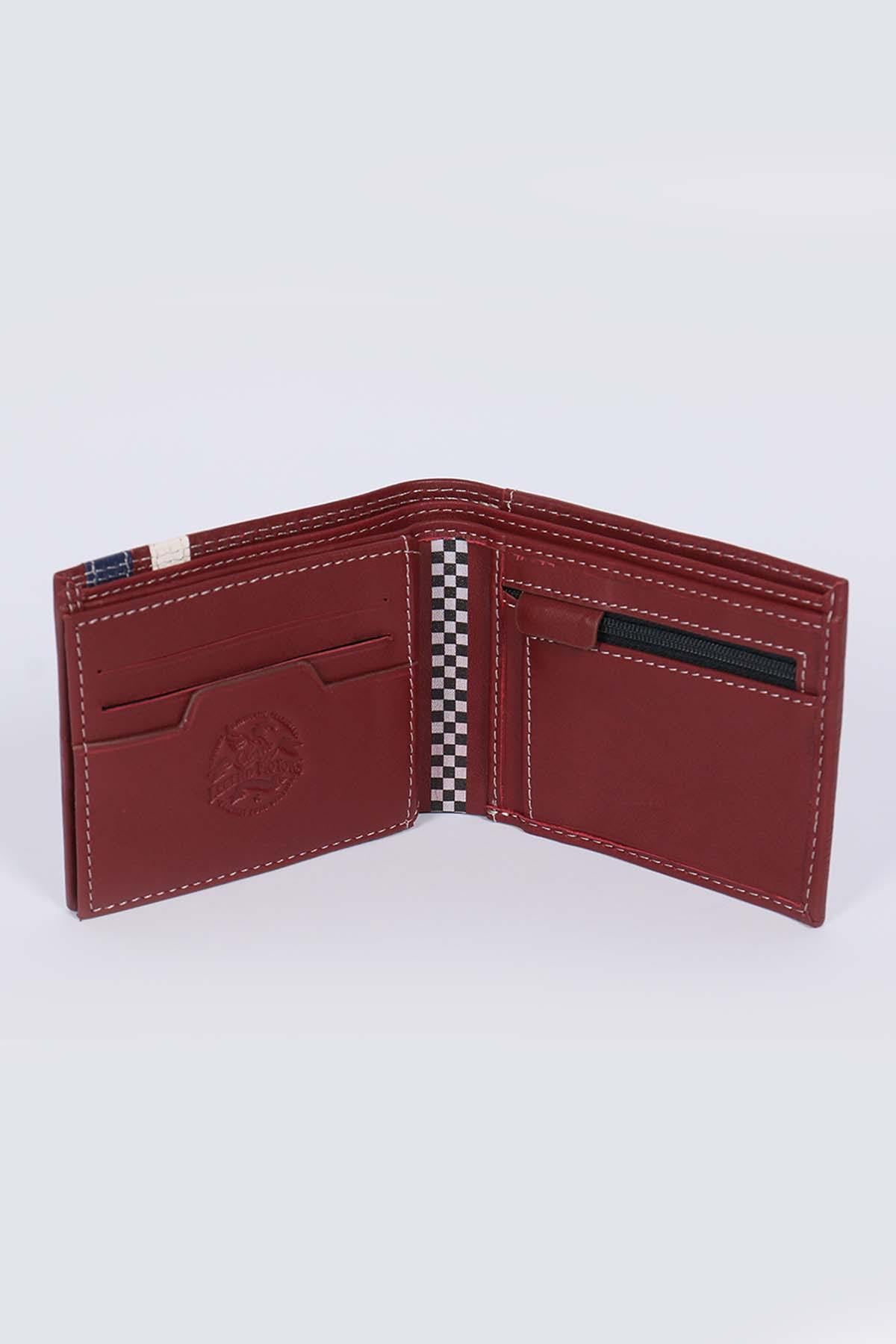 Dark red sheepskin wallet - Image n°3