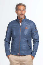 Steve McQueen blue leather jacket - Image n°2