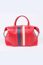 72h racing travel bag in red leather - Image n°4