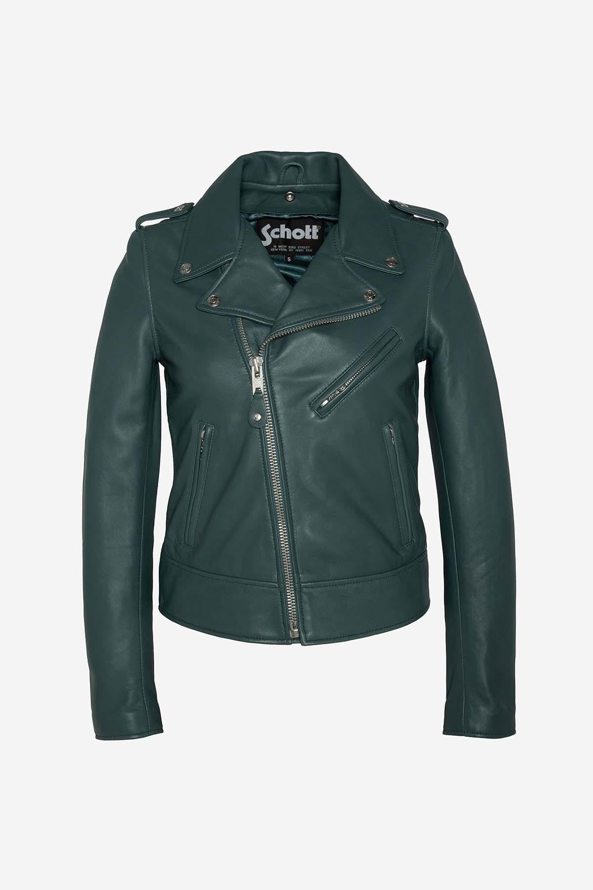 The LCW1601D STORM: Schott's teal lambskin perfecto, slim and iconic. - Image n°5