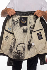 Green genuine leather jacket 24h du mans 1923 - Image n°2