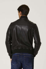 Leather bomber with the Aeronautica Militare eagle - Image n°3