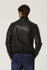 Black sheepskin teddy jacket by Aeronautica Militare. Regular fit. - Image n°3