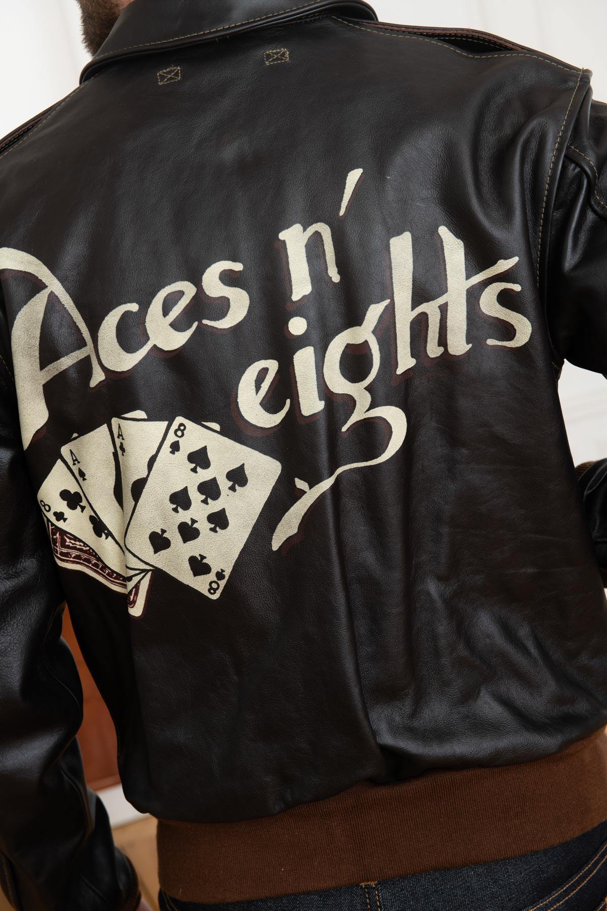 A-2 “Aces & Eights” horsehide bomber jacket - Image n°6