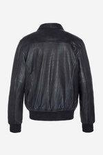 Schott's navy A2 jacket in lambskin-slim, timeless, pilot-ready. - Image n°7