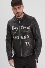 Lambskin jacket in black, fusing urban style with biker attitude. - Image n°1