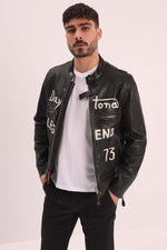Lambskin jacket in black, fusing urban style with biker attitude. - Image n°2