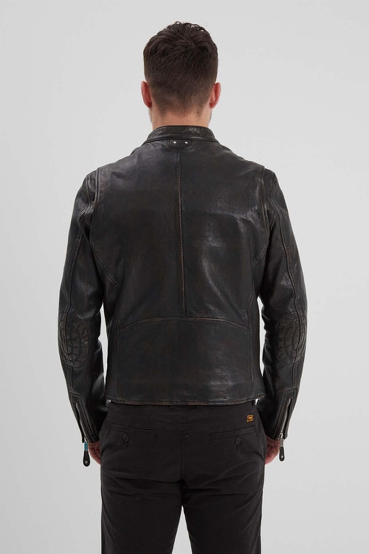 Lambskin jacket in black, fusing urban style with biker attitude. - Image n°3